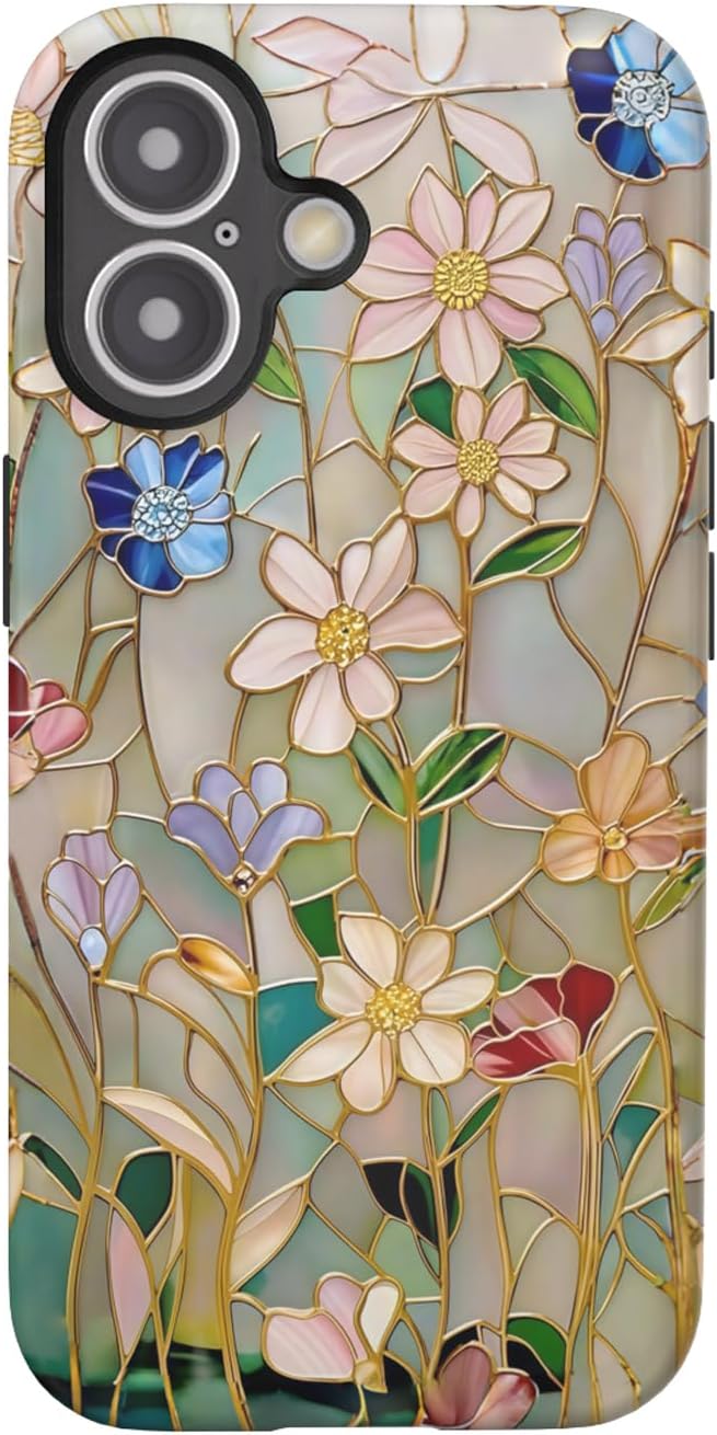 Compatible with iPhone 17 Case 6.3”, Cute Patterns Shockproof Protective Aesthetic Phone Case with Stylish Designs for Women Girl, Fruit Lemon European Summer Collage