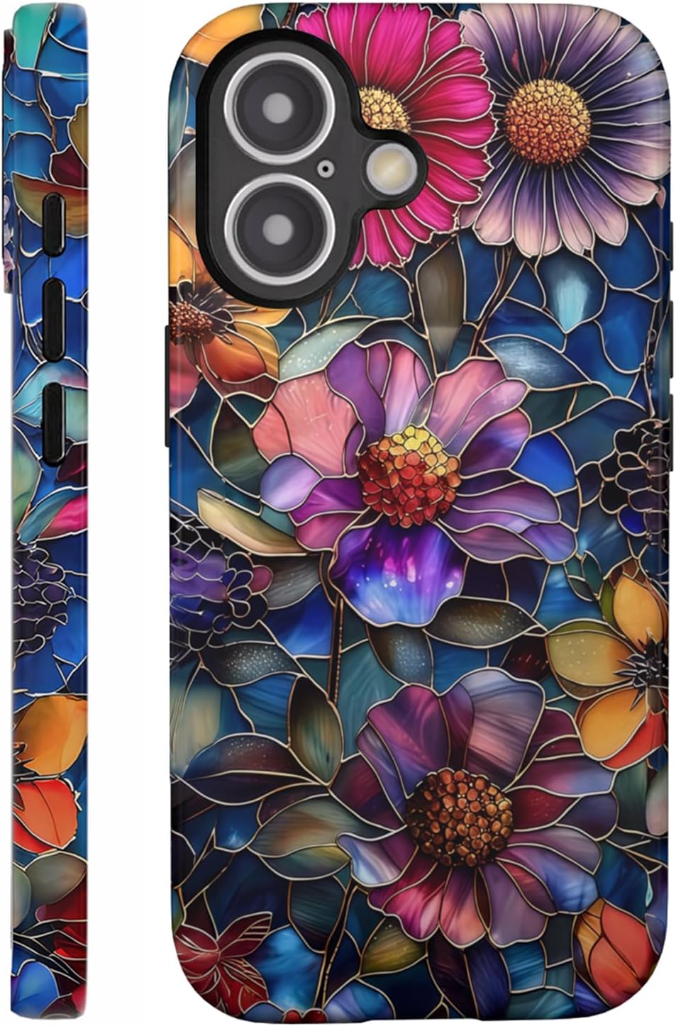 Compatible with iPhone 17 Case 6.3”, Cute Patterns Shockproof Protective Aesthetic Phone Case with Stylish Designs for Women Girl, Fruit Lemon European Summer Collage