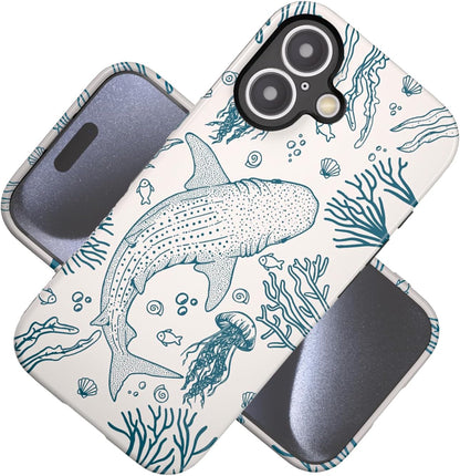 Compatible with iPhone 17 Case 6.3”, Cute Patterns Shockproof Protective Aesthetic Phone Case with Stylish Designs for Women Girl, Fruit Lemon European Summer Collage
