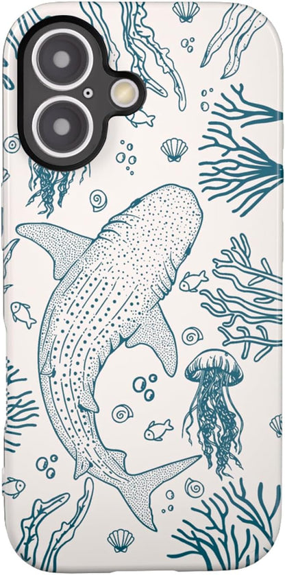 Compatible with iPhone 17 Case 6.3”, Cute Patterns Shockproof Protective Aesthetic Phone Case with Stylish Designs for Women Girl, Fruit Lemon European Summer Collage