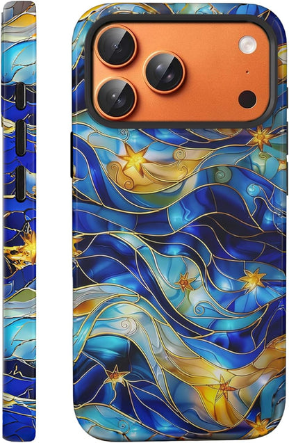 Compatible with iPhone 17 Case 6.3”, Cute Patterns Shockproof Protective Aesthetic Phone Case with Stylish Designs for Women Girl, Fruit Lemon European Summer Collage