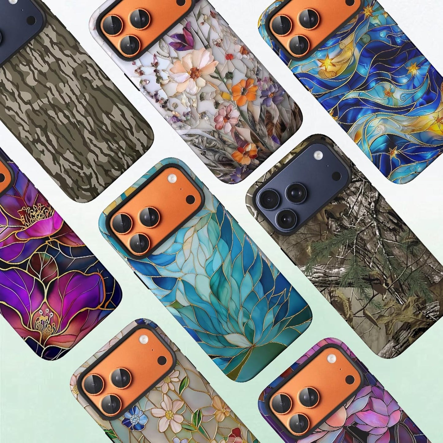 Compatible with iPhone 17 Case 6.3”, Cute Patterns Shockproof Protective Aesthetic Phone Case with Stylish Designs for Women Girl, Fruit Lemon European Summer Collage