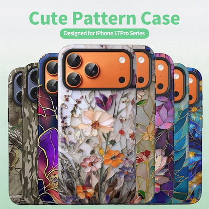 Compatible with iPhone 17 Case 6.3”, Cute Patterns Shockproof Protective Aesthetic Phone Case with Stylish Designs for Women Girl, Fruit Lemon European Summer Collage