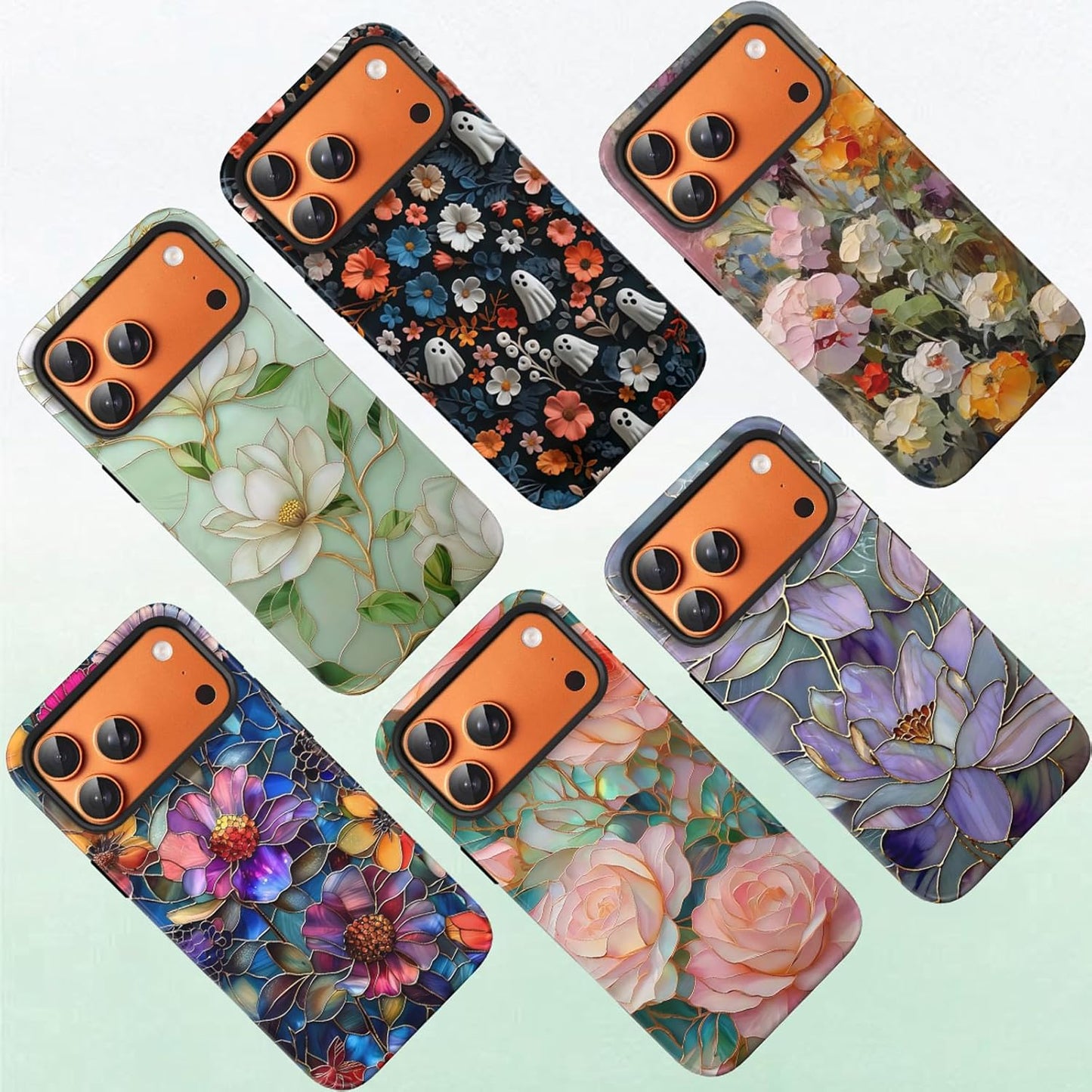 Compatible with iPhone 17 Case 6.3”, Cute Patterns Shockproof Protective Aesthetic Phone Case with Stylish Designs for Women Girl, Fruit Lemon European Summer Collage