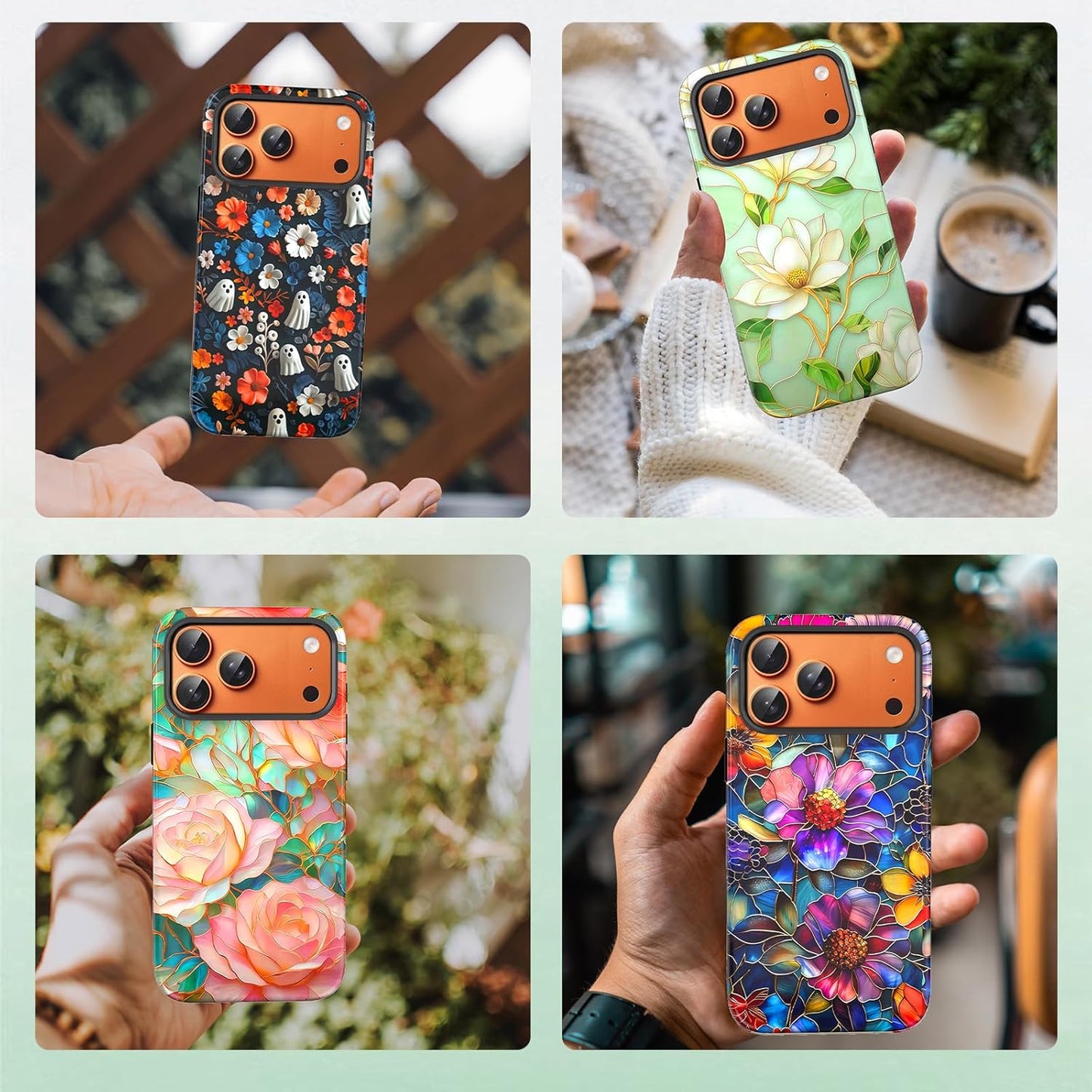 Compatible with iPhone 17 Case 6.3”, Cute Patterns Shockproof Protective Aesthetic Phone Case with Stylish Designs for Women Girl, Fruit Lemon European Summer Collage