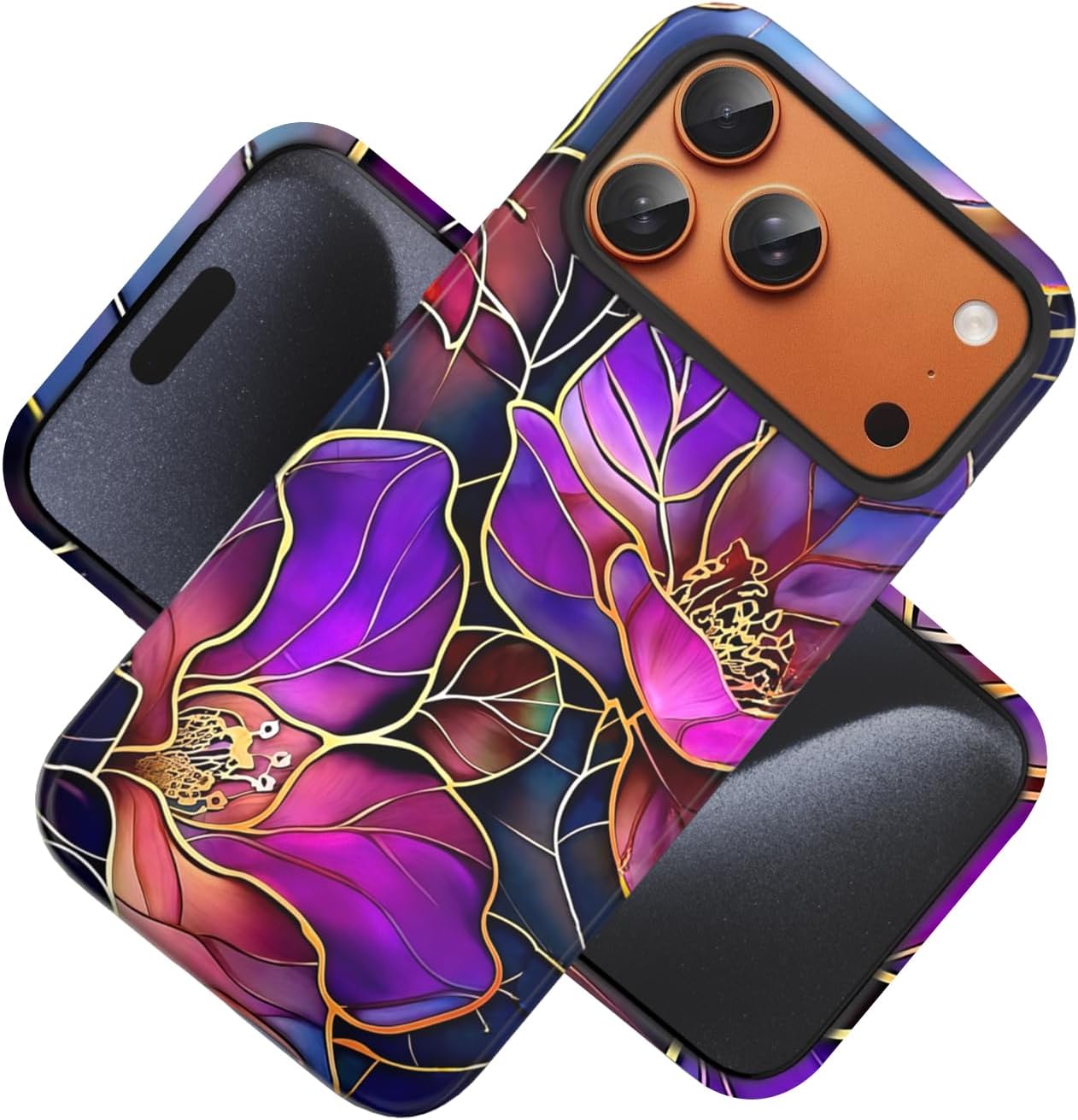 Compatible with iPhone 17 Case 6.3”, Cute Patterns Shockproof Protective Aesthetic Phone Case with Stylish Designs for Women Girl, Fruit Lemon European Summer Collage