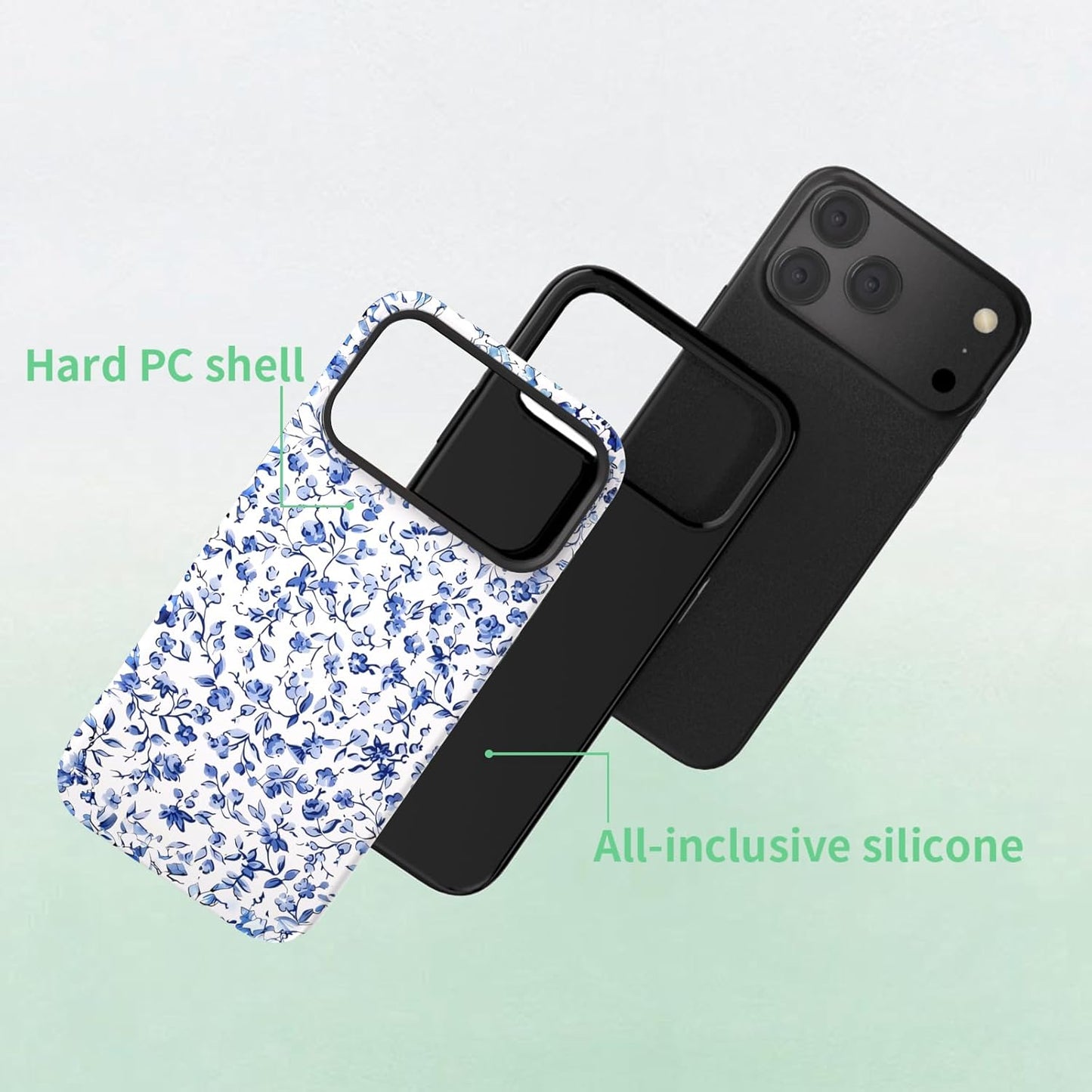 Compatible with iPhone 17 Case 6.3”, Cute Patterns Shockproof Protective Aesthetic Phone Case with Stylish Designs for Women Girl, Fruit Lemon European Summer Collage