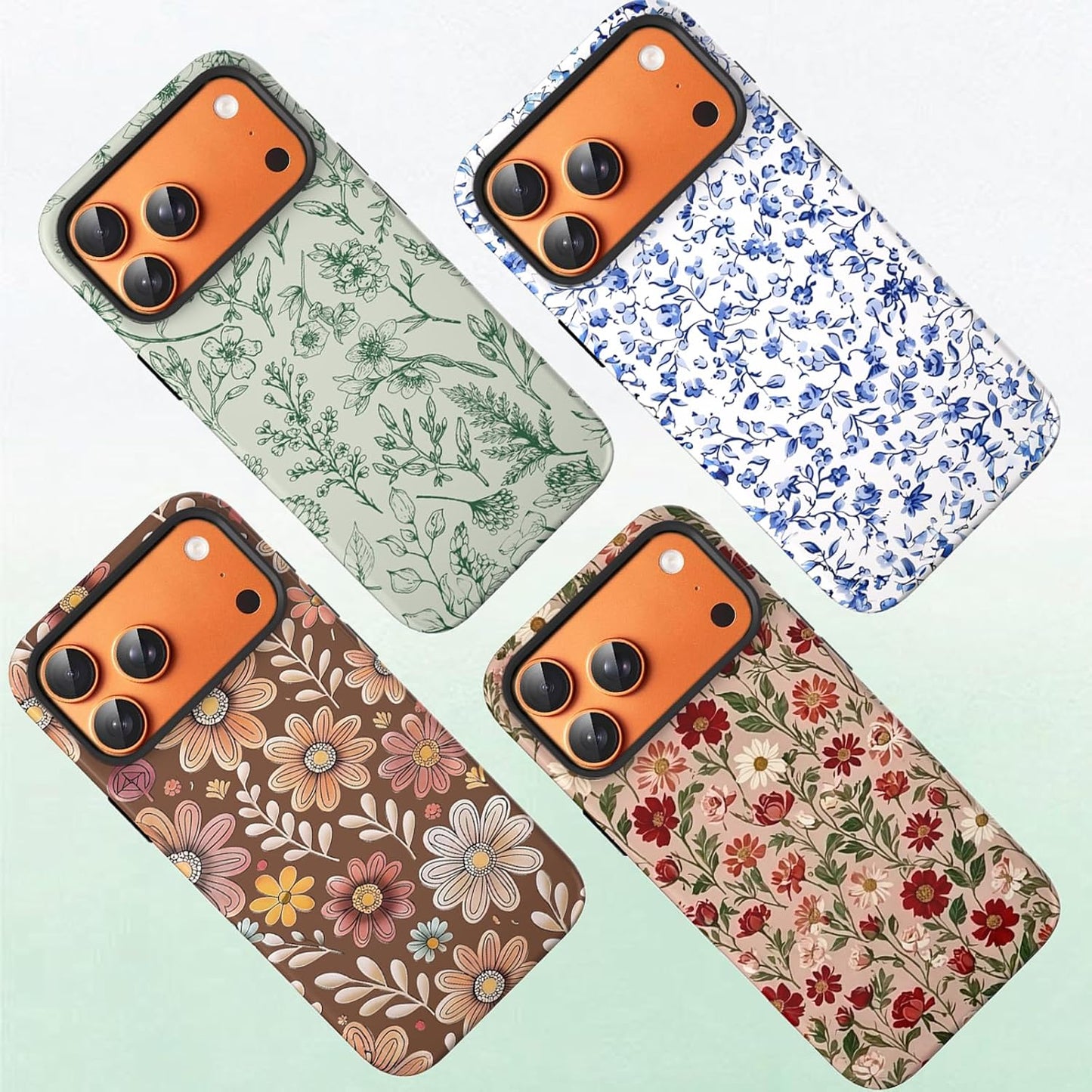 Compatible with iPhone 17 Case 6.3”, Cute Patterns Shockproof Protective Aesthetic Phone Case with Stylish Designs for Women Girl, Fruit Lemon European Summer Collage