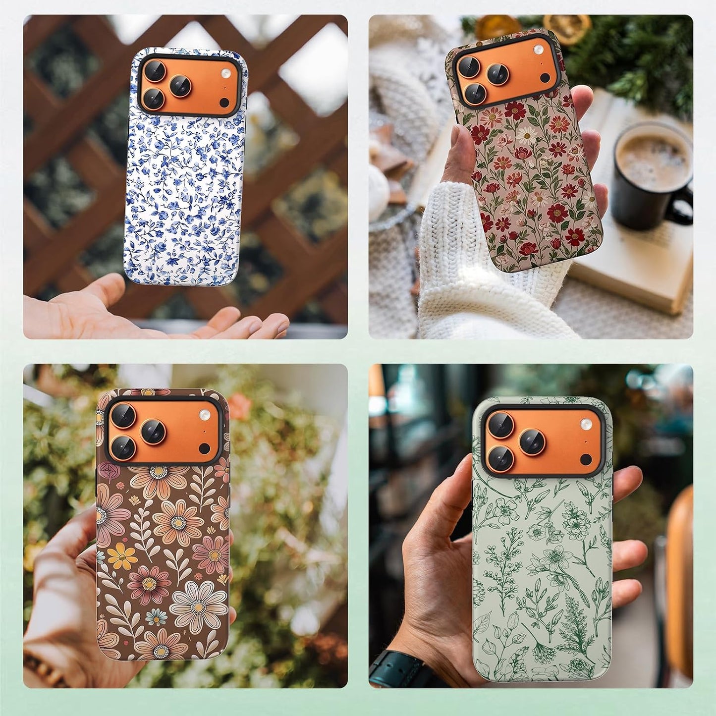 Compatible with iPhone 17 Case 6.3”, Cute Patterns Shockproof Protective Aesthetic Phone Case with Stylish Designs for Women Girl, Fruit Lemon European Summer Collage