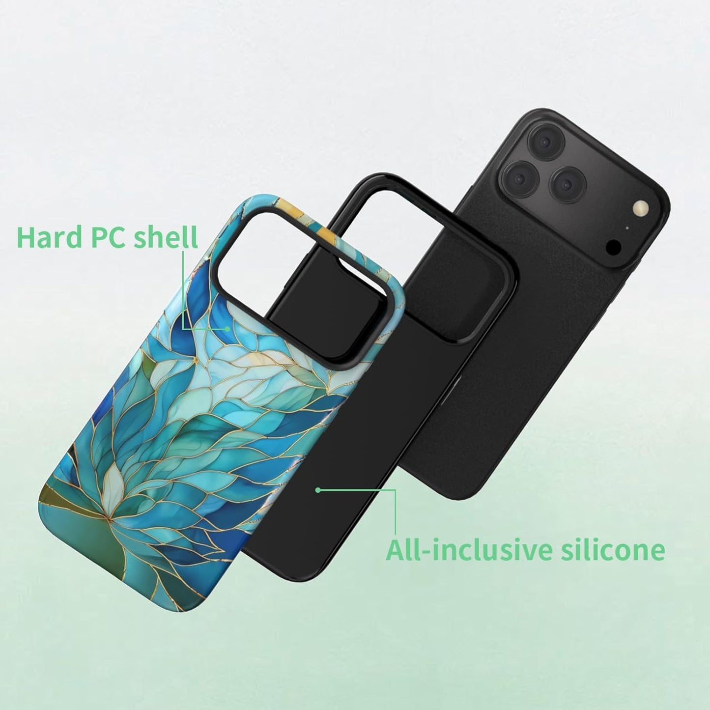 Compatible with iPhone 17 Case 6.3”, Cute Patterns Shockproof Protective Aesthetic Phone Case with Stylish Designs for Women Girl, Fruit Lemon European Summer Collage