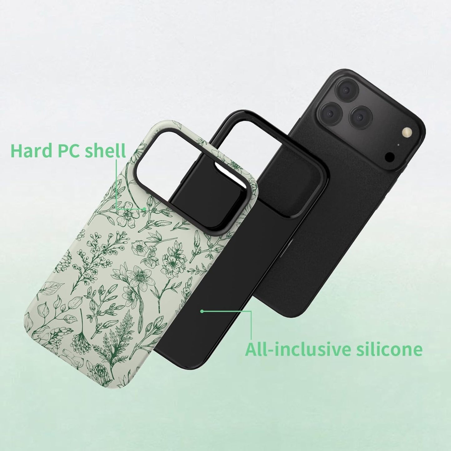 Compatible with iPhone 17 Case 6.3”, Cute Patterns Shockproof Protective Aesthetic Phone Case with Stylish Designs for Women Girl, Fruit Lemon European Summer Collage