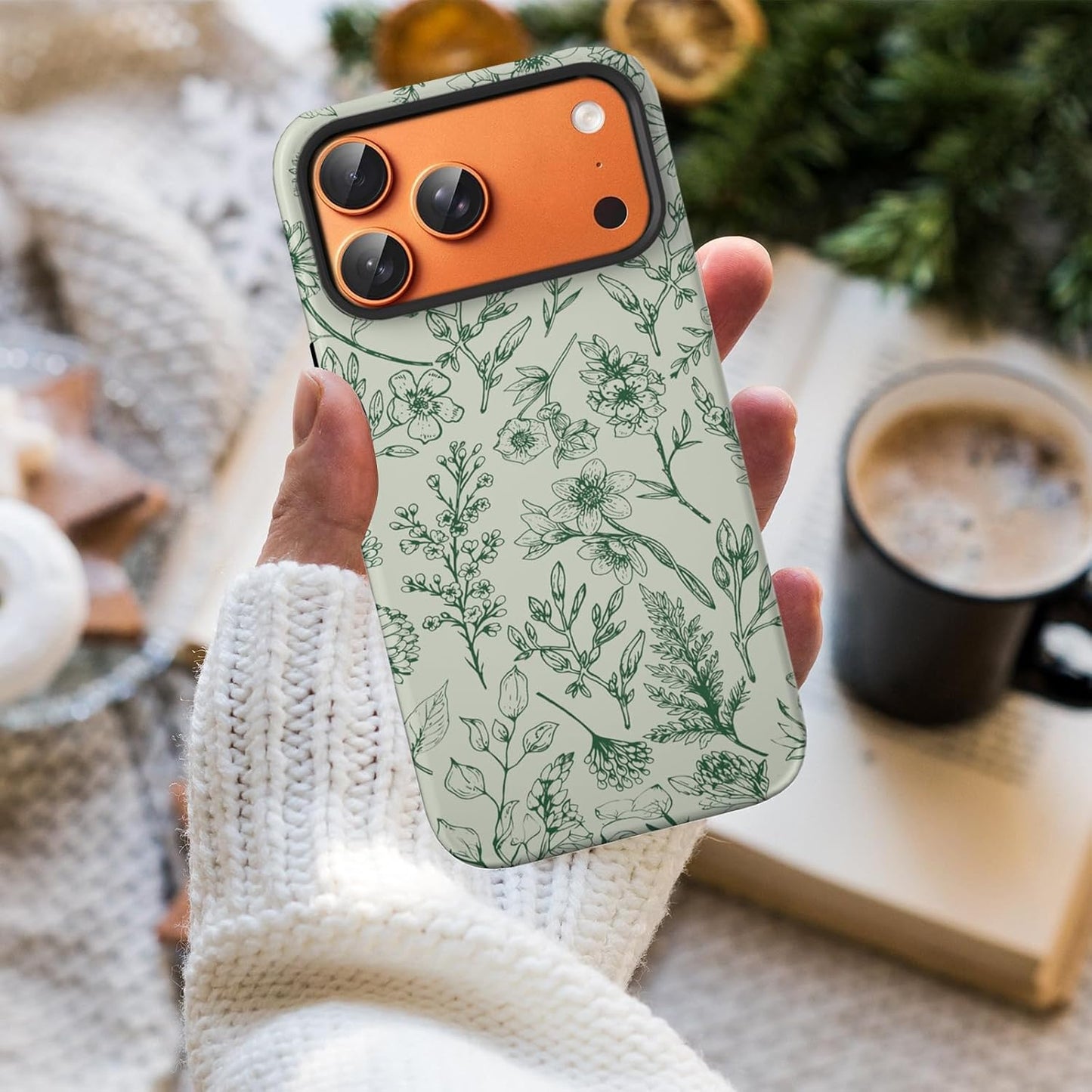 Compatible with iPhone 17 Case 6.3”, Cute Patterns Shockproof Protective Aesthetic Phone Case with Stylish Designs for Women Girl, Fruit Lemon European Summer Collage