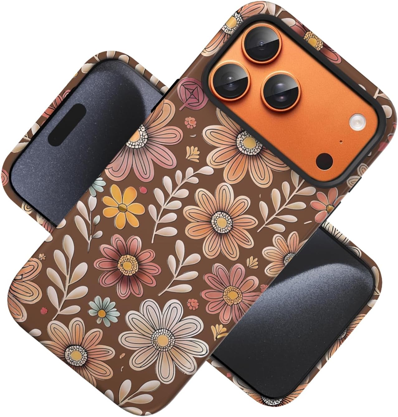 Compatible with iPhone 17 Case 6.3”, Cute Patterns Shockproof Protective Aesthetic Phone Case with Stylish Designs for Women Girl, Fruit Lemon European Summer Collage
