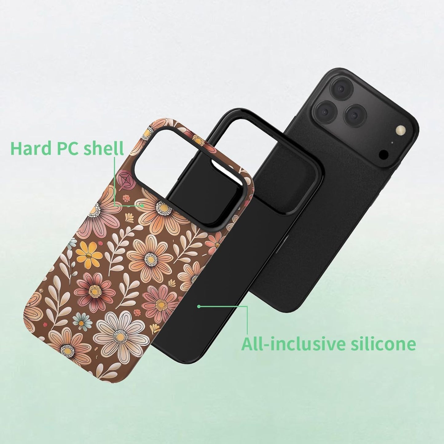 Compatible with iPhone 17 Case 6.3”, Cute Patterns Shockproof Protective Aesthetic Phone Case with Stylish Designs for Women Girl, Fruit Lemon European Summer Collage