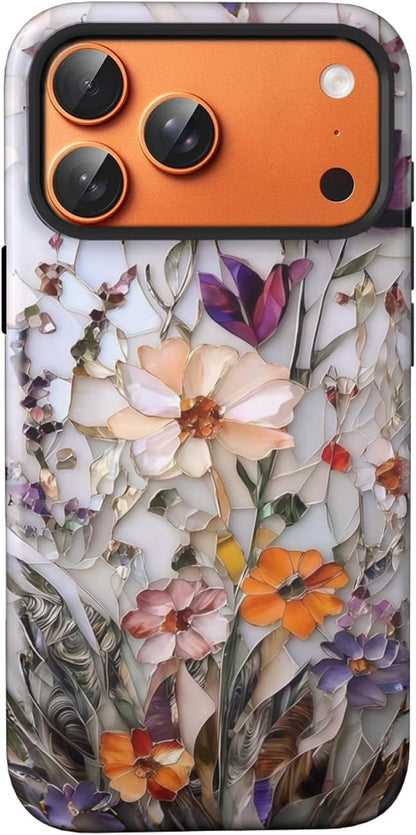 Compatible with iPhone 17 Case 6.3”, Cute Patterns Shockproof Protective Aesthetic Phone Case with Stylish Designs for Women Girl, Fruit Lemon European Summer Collage