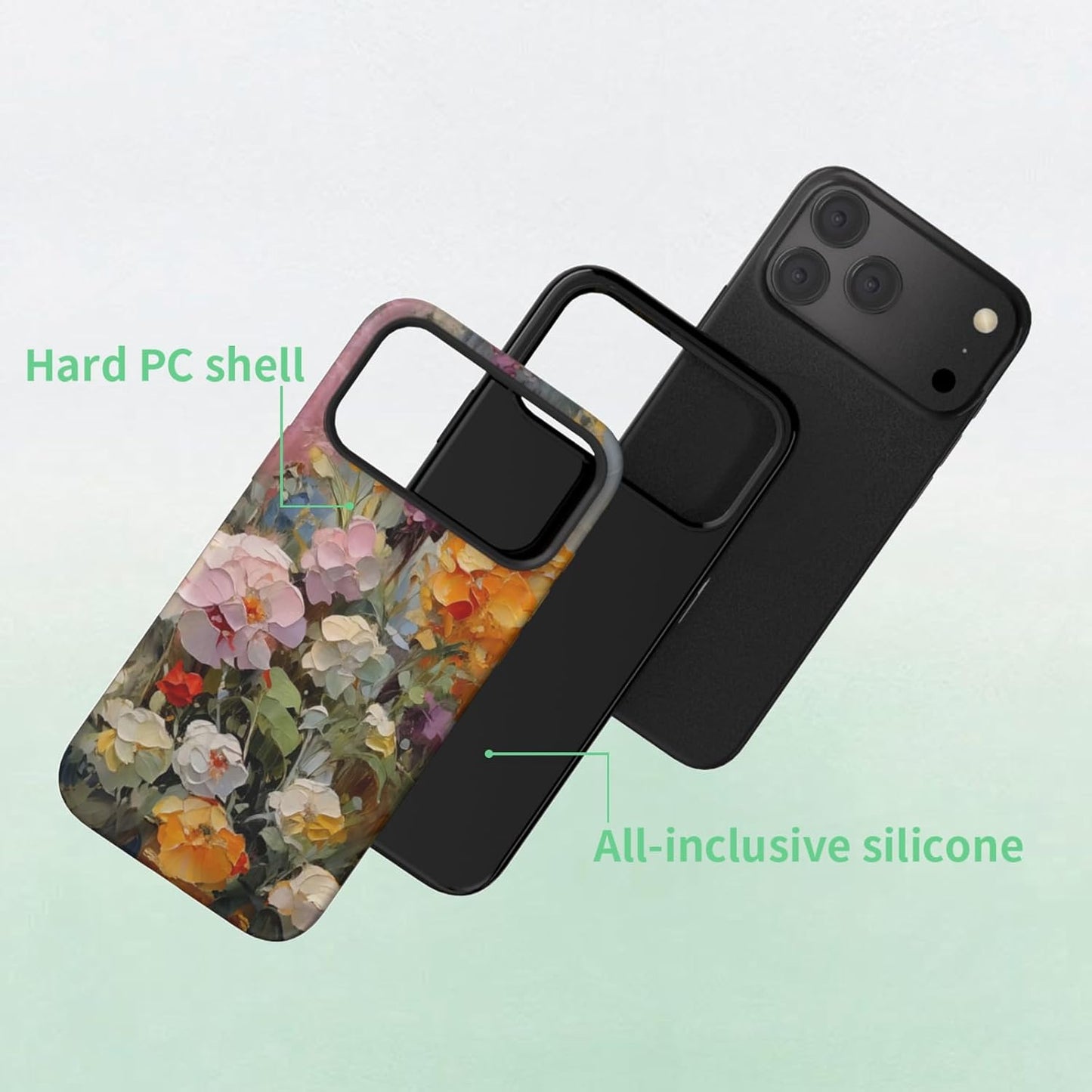 Compatible with iPhone 17 Case 6.3”, Cute Patterns Shockproof Protective Aesthetic Phone Case with Stylish Designs for Women Girl, Fruit Lemon European Summer Collage