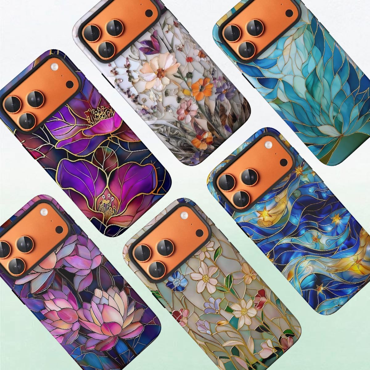 Compatible with iPhone 17 Case 6.3”, Cute Patterns Shockproof Protective Aesthetic Phone Case with Stylish Designs for Women Girl, Fruit Lemon European Summer Collage