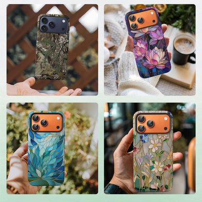 Compatible with iPhone 17 Case 6.3”, Cute Patterns Shockproof Protective Aesthetic Phone Case with Stylish Designs for Women Girl, Fruit Lemon European Summer Collage