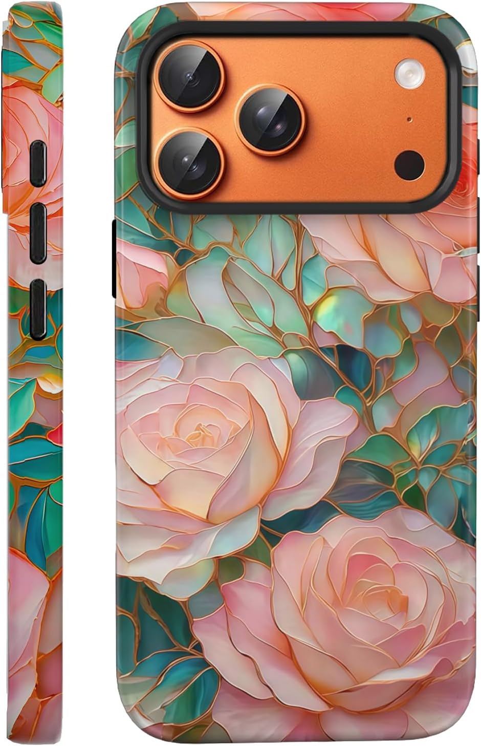 Compatible with iPhone 17 Case 6.3”, Cute Patterns Shockproof Protective Aesthetic Phone Case with Stylish Designs for Women Girl, Fruit Lemon European Summer Collage