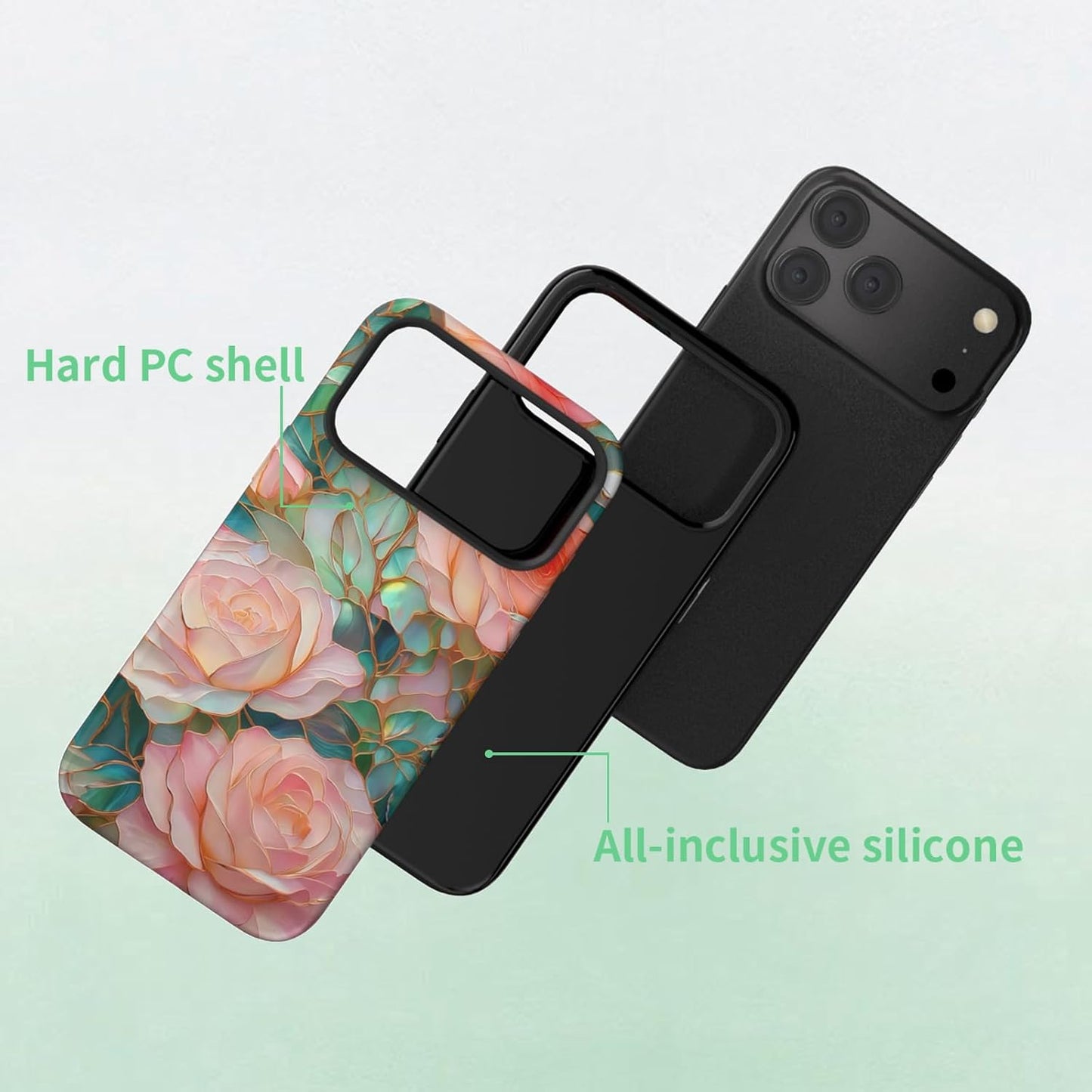 Compatible with iPhone 17 Case 6.3”, Cute Patterns Shockproof Protective Aesthetic Phone Case with Stylish Designs for Women Girl, Fruit Lemon European Summer Collage
