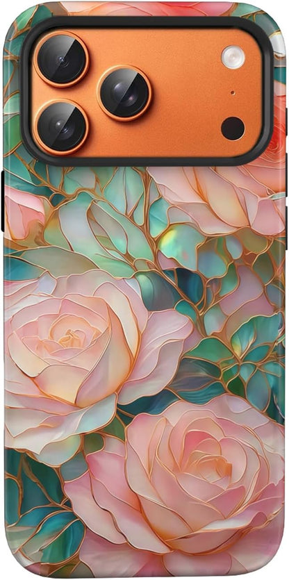 Compatible with iPhone 17 Case 6.3”, Cute Patterns Shockproof Protective Aesthetic Phone Case with Stylish Designs for Women Girl, Fruit Lemon European Summer Collage