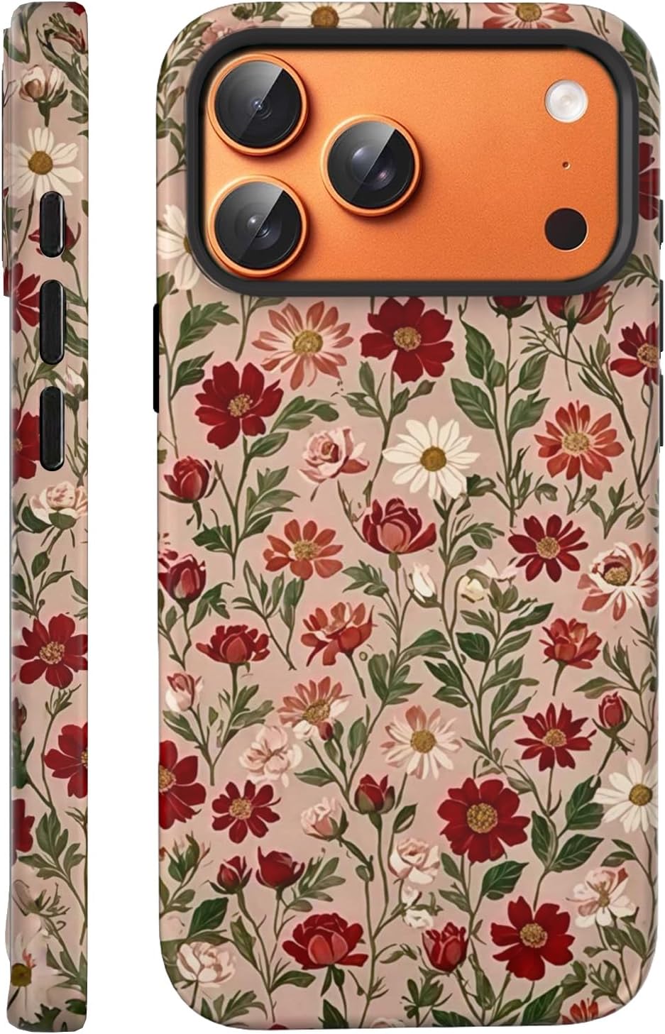 Compatible with iPhone 17 Case 6.3”, Cute Patterns Shockproof Protective Aesthetic Phone Case with Stylish Designs for Women Girl, Fruit Lemon European Summer Collage