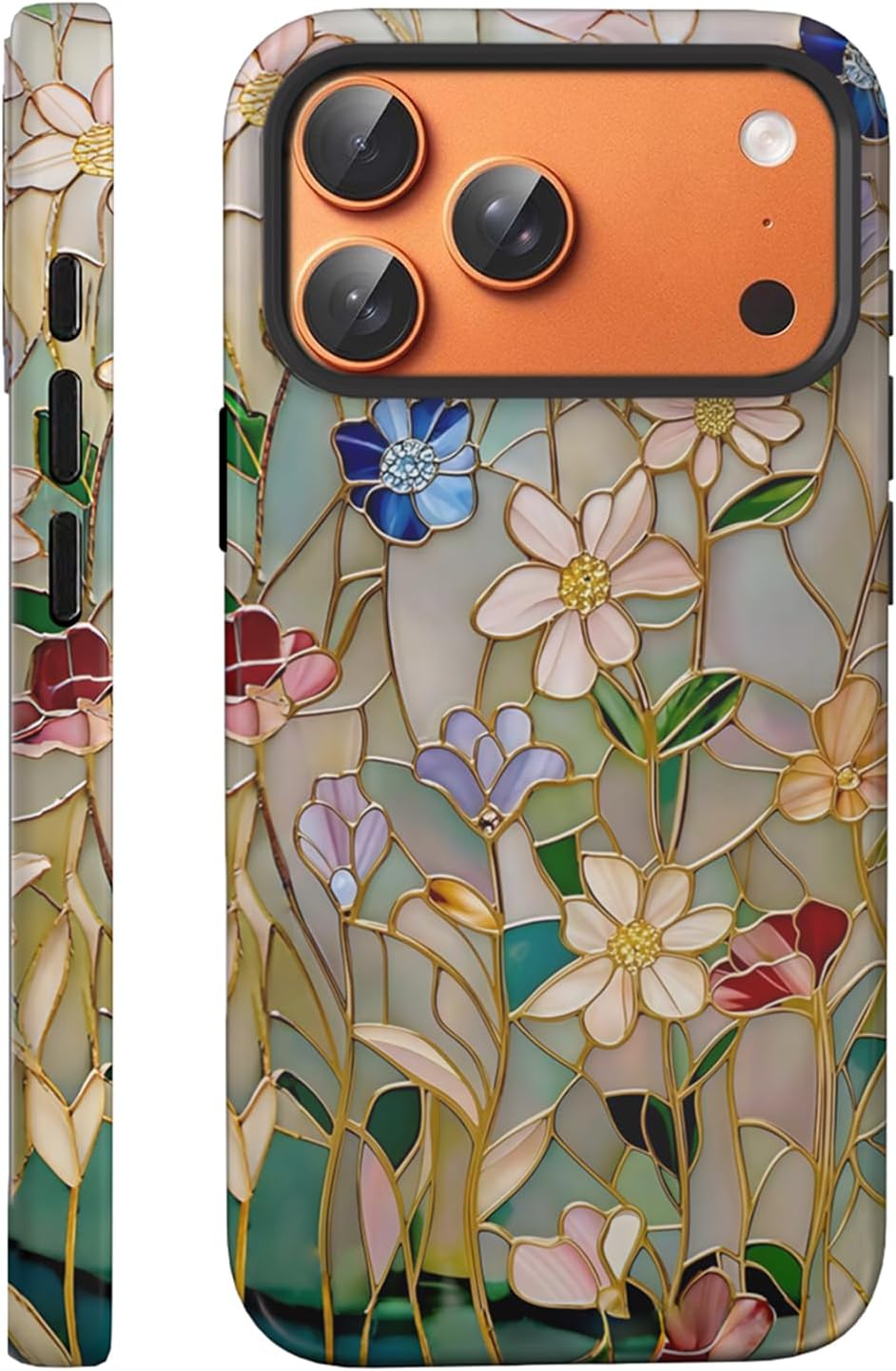 Compatible with iPhone 17 Case 6.3”, Cute Patterns Shockproof Protective Aesthetic Phone Case with Stylish Designs for Women Girl, Fruit Lemon European Summer Collage
