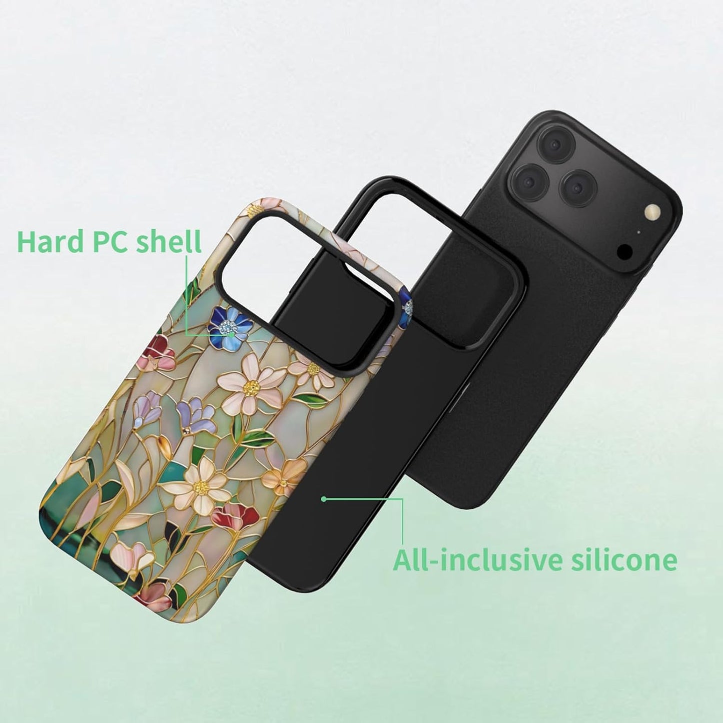 Compatible with iPhone 17 Case 6.3”, Cute Patterns Shockproof Protective Aesthetic Phone Case with Stylish Designs for Women Girl, Fruit Lemon European Summer Collage