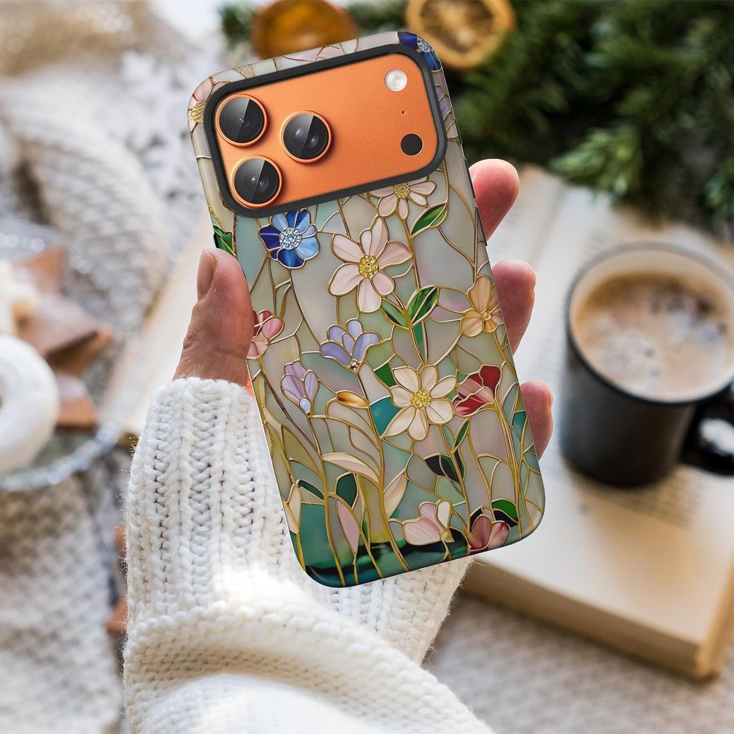 Compatible with iPhone 17 Case 6.3”, Cute Patterns Shockproof Protective Aesthetic Phone Case with Stylish Designs for Women Girl, Fruit Lemon European Summer Collage