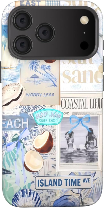 Compatible with iPhone 17 Case 6.3”, Cute Patterns Shockproof Protective Aesthetic Phone Case with Stylish Designs for Women Girl, Fruit Lemon European Summer Collage