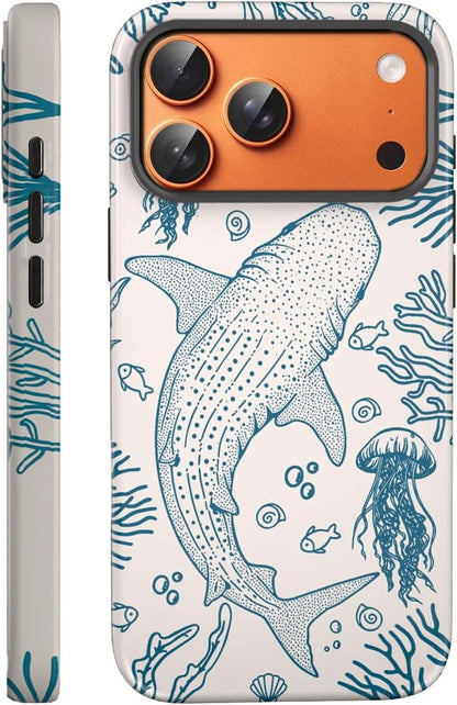 Compatible with iPhone 17 Case 6.3”, Cute Patterns Shockproof Protective Aesthetic Phone Case with Stylish Designs for Women Girl, Fruit Lemon European Summer Collage