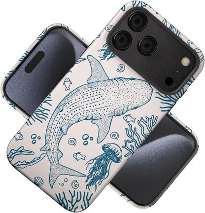 Compatible with iPhone 17 Case 6.3”, Cute Patterns Shockproof Protective Aesthetic Phone Case with Stylish Designs for Women Girl, Fruit Lemon European Summer Collage