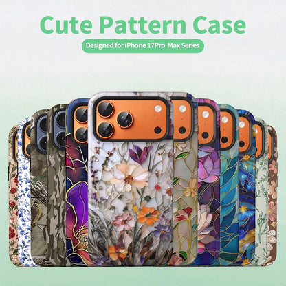 Compatible with iPhone 17 Case 6.3”, Cute Patterns Shockproof Protective Aesthetic Phone Case with Stylish Designs for Women Girl, Fruit Lemon European Summer Collage