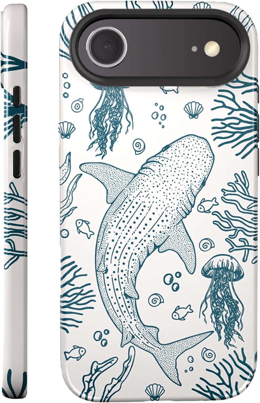 Compatible with iPhone 17 Case 6.3”, Cute Patterns Shockproof Protective Aesthetic Phone Case with Stylish Designs for Women Girl, Fruit Lemon European Summer Collage