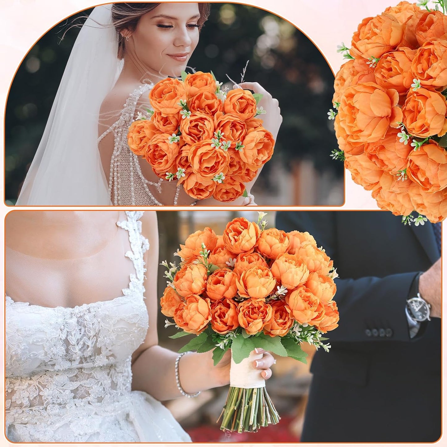 8 Pack Yellow Peonies Artificial Flowers | Fake Silk Hydrangea Bouquet for Bridal Wedding Home Table Decor Reusable Dining Opening Ceremony Birthday Arrangement