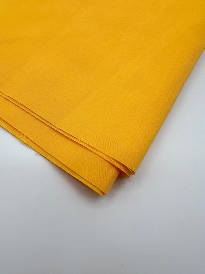 Cotton Polyester Fabric by The Yard – 60" Wide Broadcloth Fabric, Soft, Lightweight & Breathable Material for Lining, Curtains, Bedding, Skirts, Sewing Projects (Yellow,1 Yard)