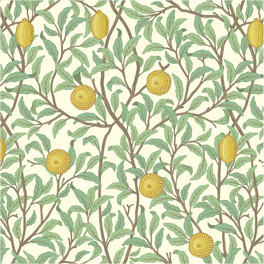Lemon Peel and Stick Wallpaper Leaf Contact Paper 17.3''×393'' | Self Adhesive Wallpaper Green and Beige waterproof Wall Paper Removable Decorative for Bedroom Bathroom Cabinets Decor Vinyl