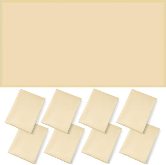 8 Pcs Fluorescent Light Covers - 4 x 2 Feet Covers for Ceiling Lights, 8 x 10 Magnetic Light Filters for Classroom, Office, Hospitals (Warm Yellow)