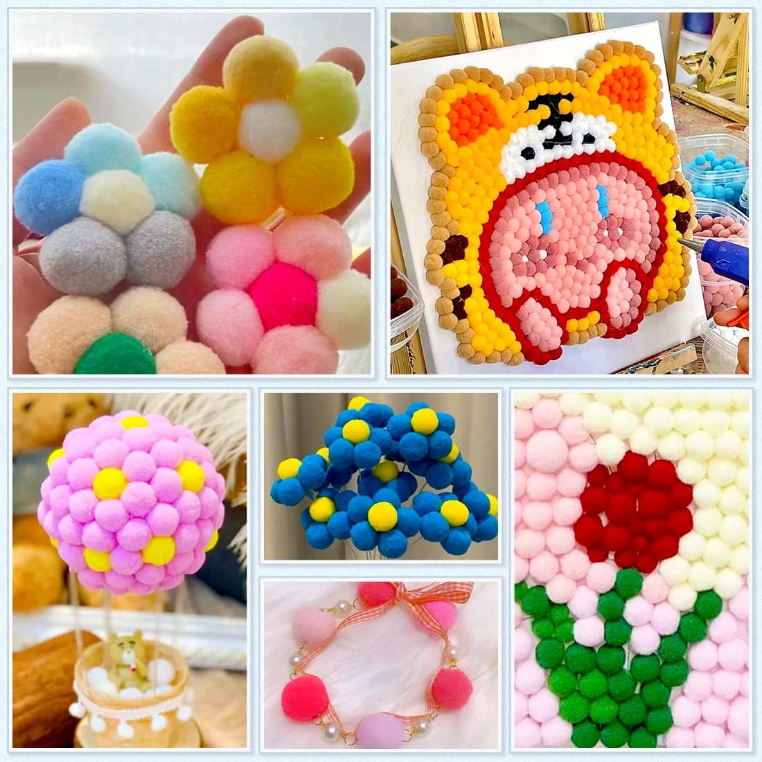 Yellow Pom Poms, 1inch/2.5cm, Pompom Balls for Arts & Crafts, Soft and Fluffy Craft Pompoms, Party & Festival Decorations, 150pcs .