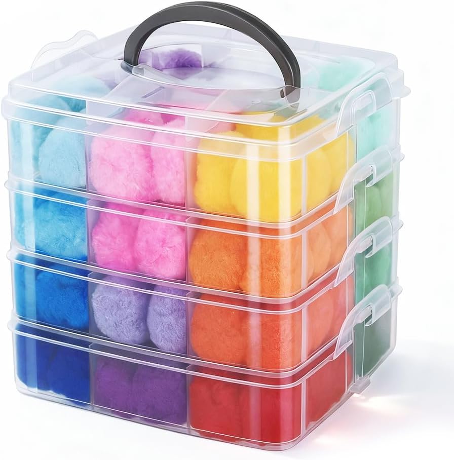 Yellow Pom Poms, 1inch/2.5cm, Pompom Balls for Arts & Crafts, Soft and Fluffy Craft Pompoms, Party & Festival Decorations, 150pcs .
