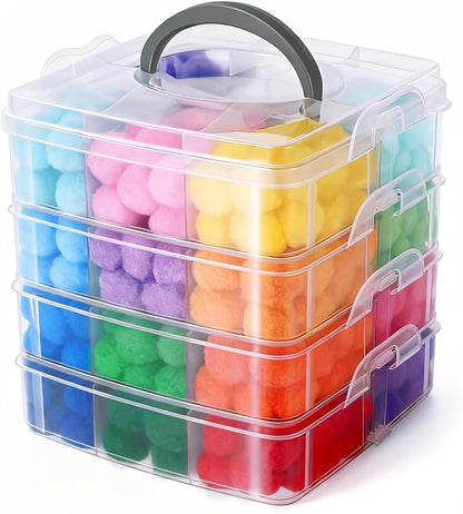 Yellow Pom Poms, 1inch/2.5cm, Pompom Balls for Arts & Crafts, Soft and Fluffy Craft Pompoms, Party & Festival Decorations, 150pcs .