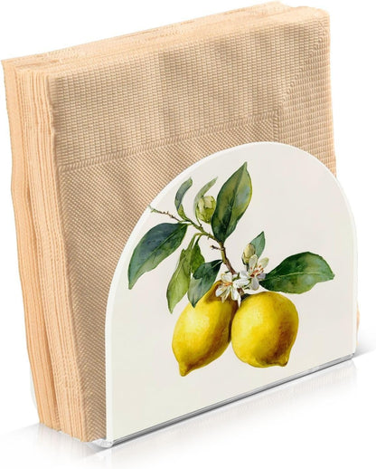 Lemon Yellow Napkin Holder Napkin Dispenser Acrylic Paper Tissue Storage for Kitchen Coffee Table 1 Pack