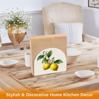 Lemon Yellow Napkin Holder Napkin Dispenser Acrylic Paper Tissue Storage for Kitchen Coffee Table 1 Pack