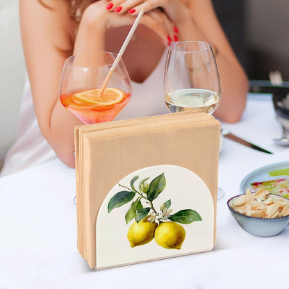 Lemon Yellow Napkin Holder Napkin Dispenser Acrylic Paper Tissue Storage for Kitchen Coffee Table 1 Pack