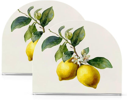 Lemon Yellow Napkin Holder Napkin Dispenser Acrylic Paper Tissue Storage for Kitchen Coffee Table 1 Pack