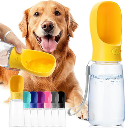 Portable Dog Water Bottle, 19 oz, Large | Leak Proof Puppy Water Dispenser with Drinking Feeder for Pets, Outdoor Walking, Hiking, Travel, Not Dishwasher Safe