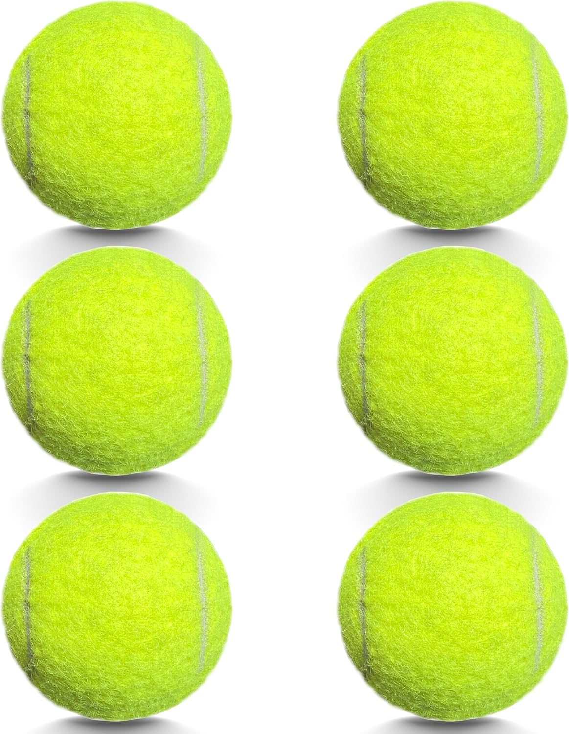 Tennis Balls, 6 Pack Advanced Training & Practice Tennis Balls for Beginners, High Visibility Pet Dog Playing Balls