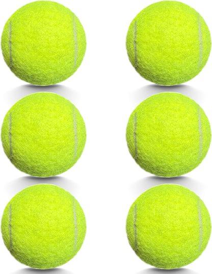Tennis Balls, 6 Pack Advanced Training & Practice Tennis Balls for Beginners, High Visibility Pet Dog Playing Balls