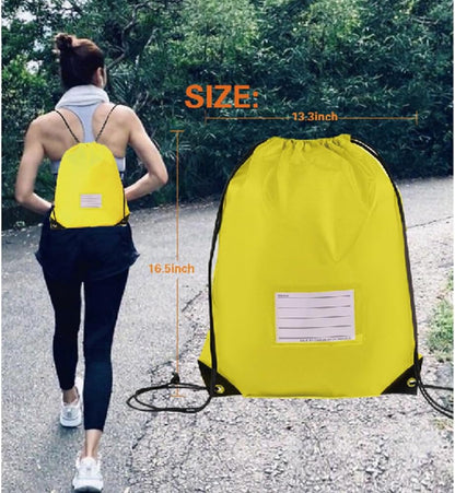 20 Pcs Drawstring Bags,Bulk Draw String Backpack, DIY Gym Sports Cinch Bag Sackpack for Women Men, Yellow