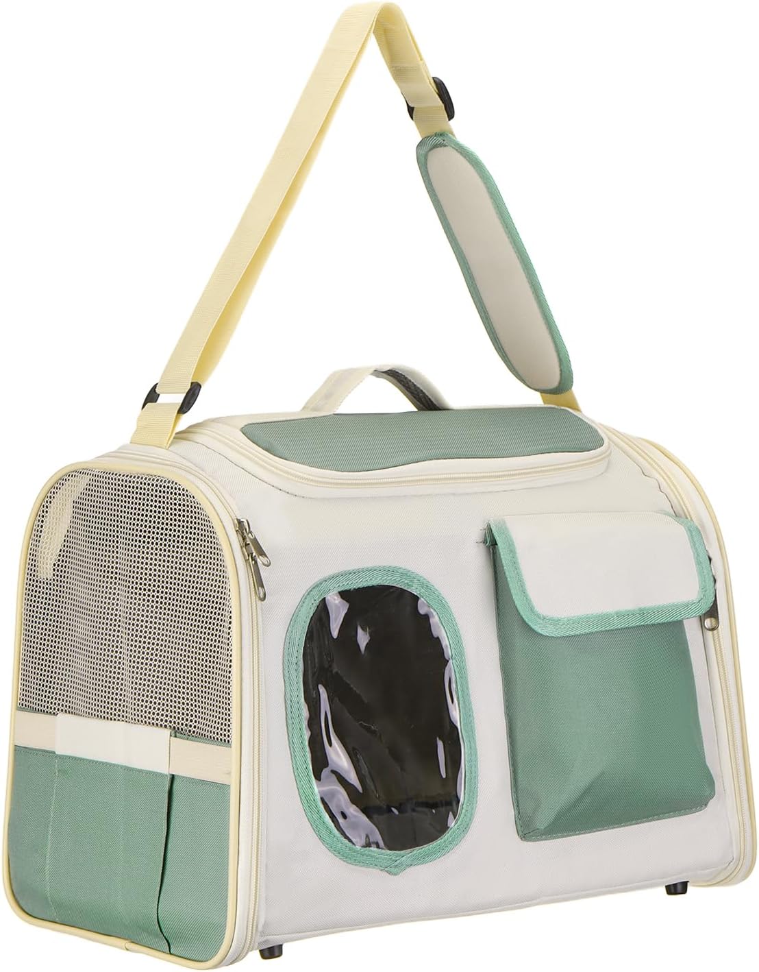 Cat Carrier for Pet, Adjustable Shoulder Strap, Breathable Dog Carrier Cat Carrying Case Pet Travel Bag (Yellow), Intended for Hiking/Camping/Traveling
